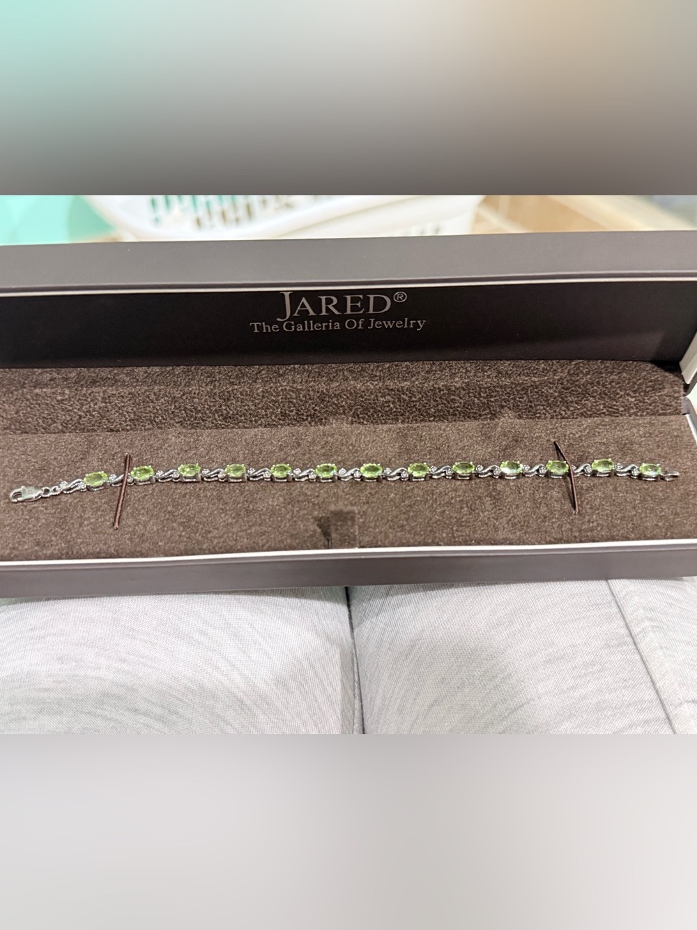 Peridot Bracelet in Green and Silver